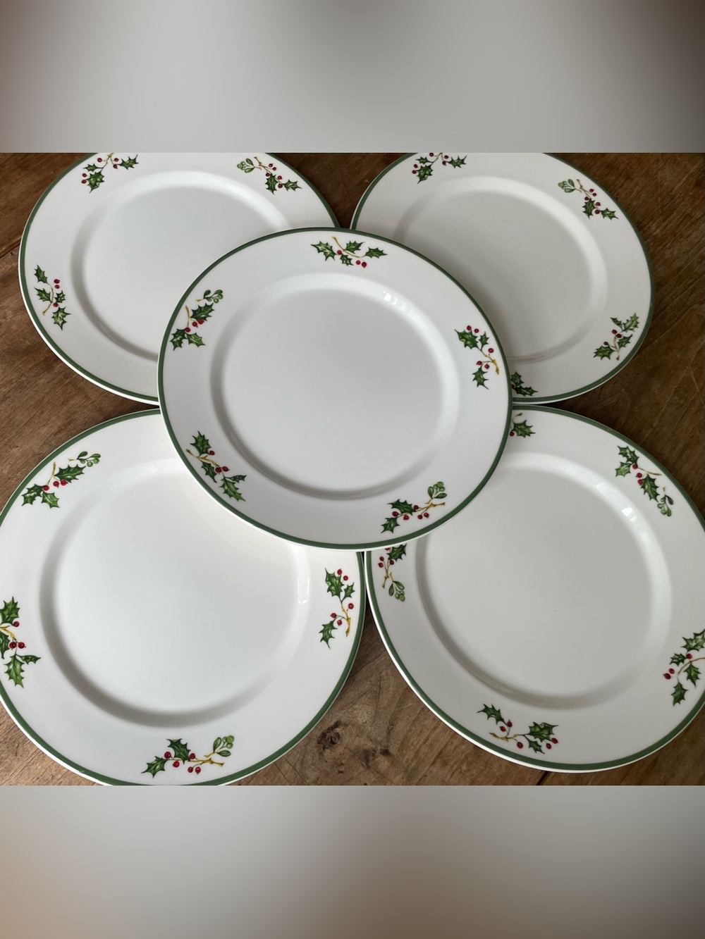 Set of 5 Christopher Radko 'Holiday Celebrations' 11" Christmas Dinner Plates